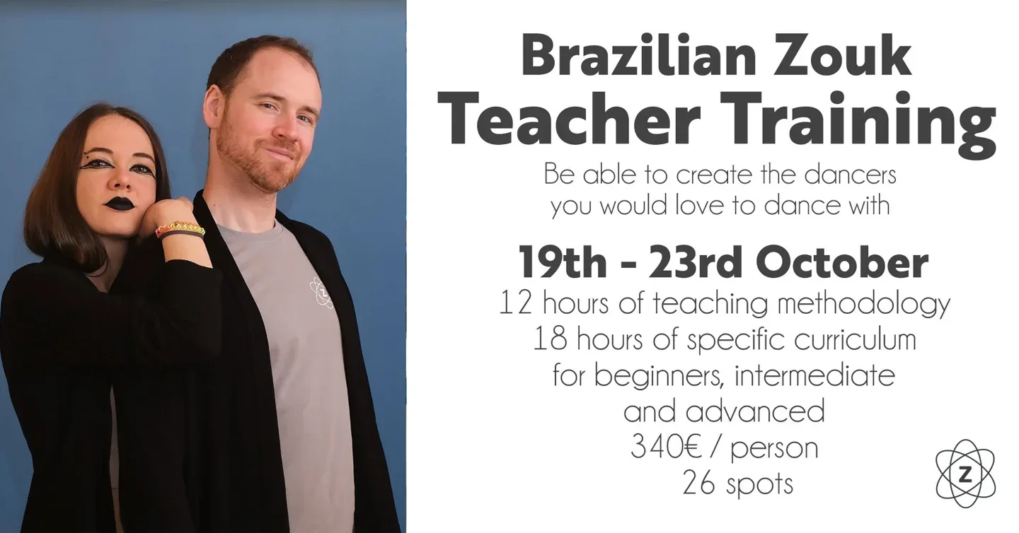 Brazilian Zouk Teacher Training - 30 hours · Originalflyer 19.–23. Okt. 2027