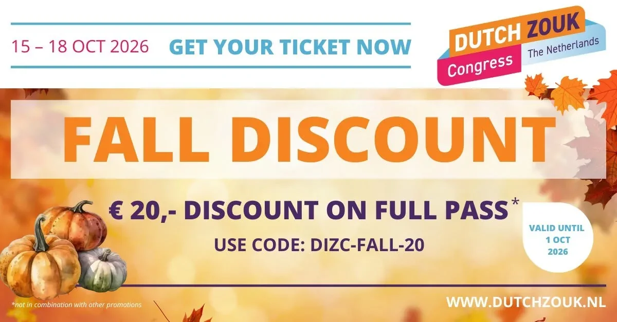 Dutch International Zouk Congress · Originalflyer 15.–18. Okt. 2026