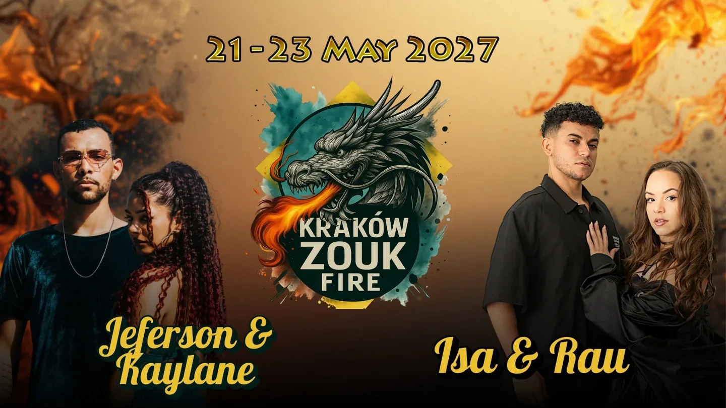 Kraków Zouk Fire · Originalflyer 21.–23. Mai 2027