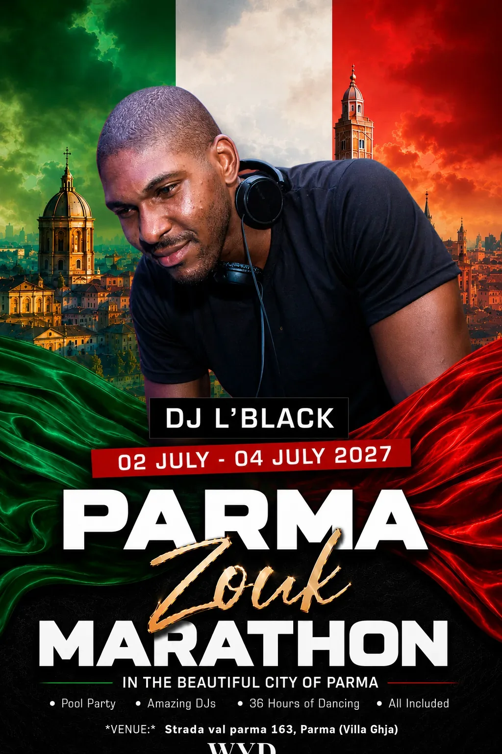 Parma Zouk Marathon · Originalflyer 2.–4. Juli 2027
