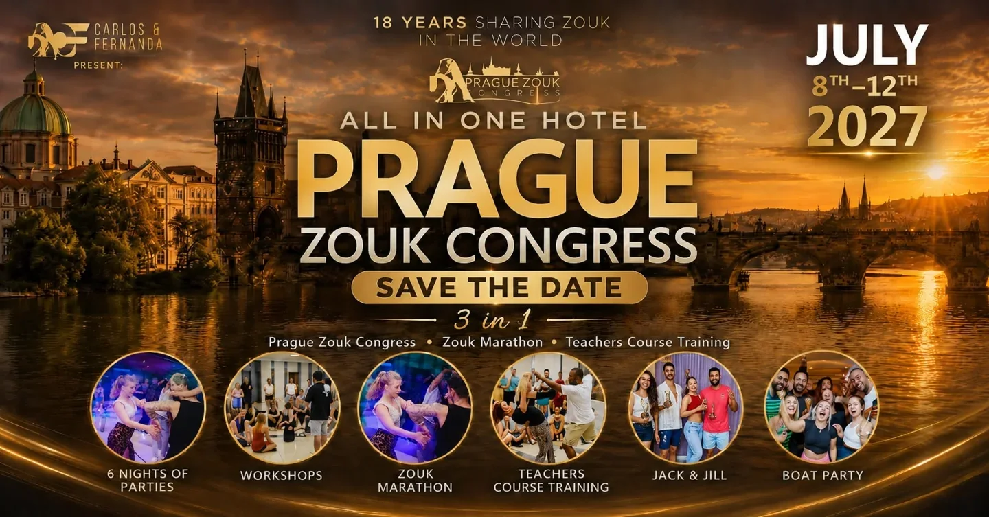 Prague Zouk Congress & Zouk Marathon · Originalflyer 7.–12. Juli 2027