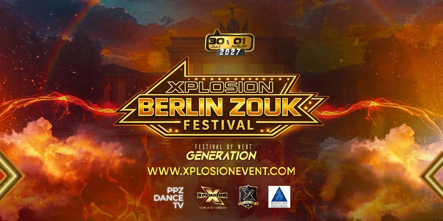 Xplosion Berlin Zouk Festival · Originalflyer 30. Juli – 1. Aug. 2027