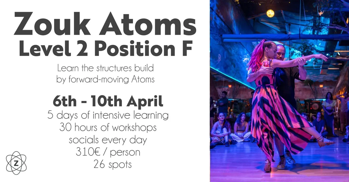 Zouk Atoms Level 2 Position F · Originalflyer 6.–10. Apr. 2027