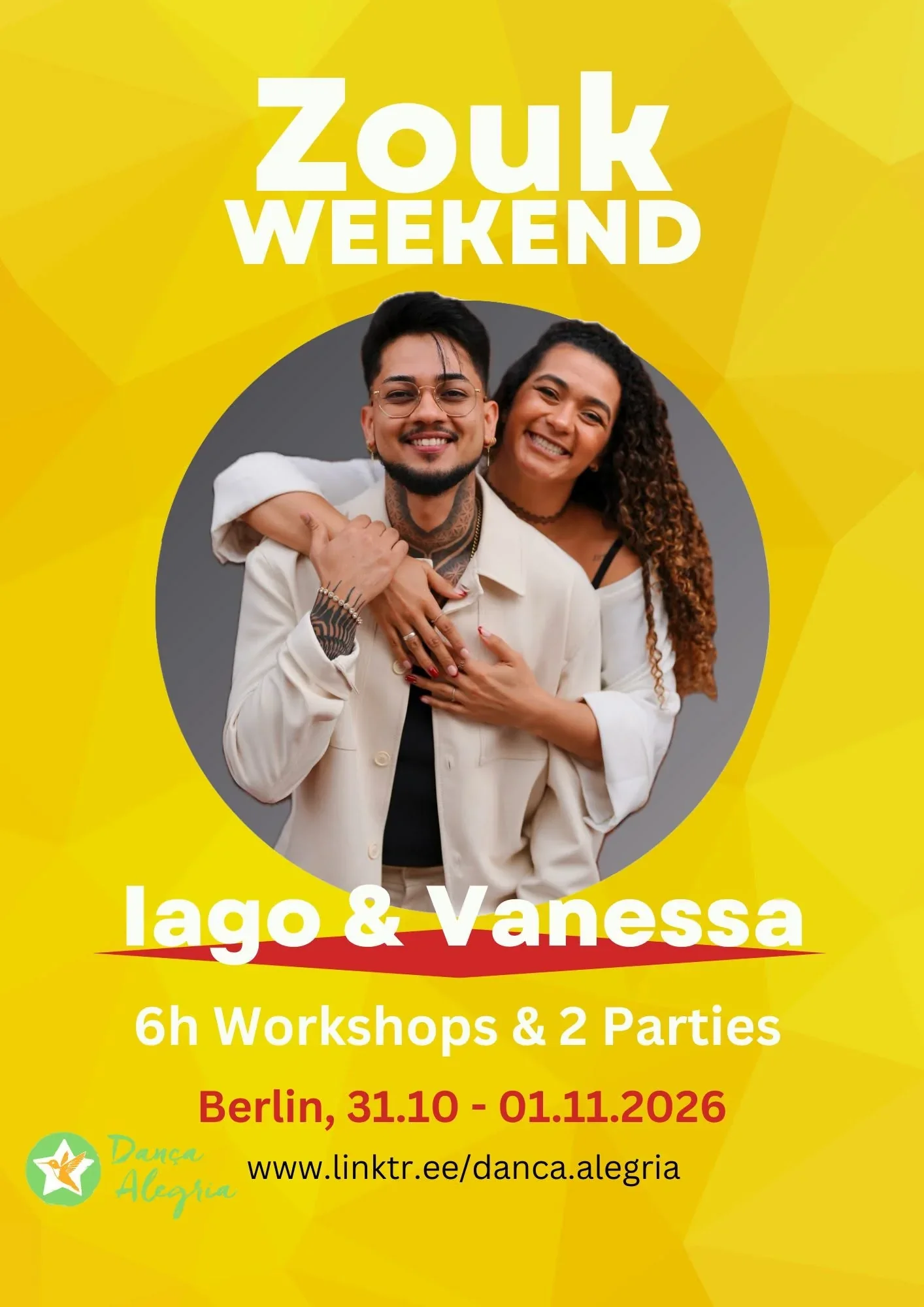 Zouk Weekend with Iago & Vanessa · Originalflyer 31. Okt. – 1. Nov. 2026
